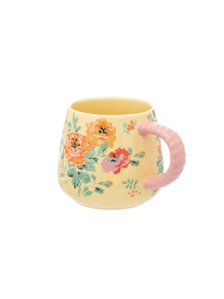 Cath Kidston Yellow Archive Twisted Handle Billie Mugs Set Of 4 - Image 4 of 4