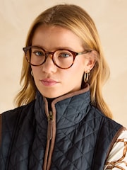 Joules Sutton Navy Blue Showerproof Longline Diamond Quilted Gilet - Image 3 of 9