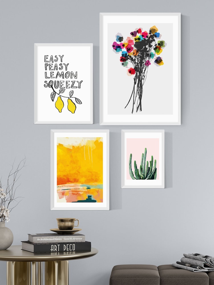 East End Prints White Summer Happiness Wall Set - Image 1 of 1