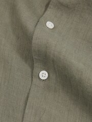 Reiss Pistachio Holiday Slim Fit Linen Shirt - Image 4 of 5