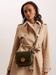 Ted Baker Brown Small Imilda Lock Detail Satchel Bag - Image 1 of 5