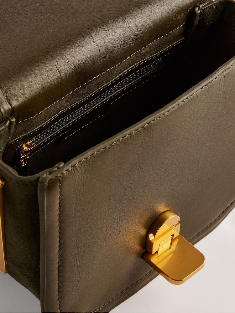 Ted Baker Brown Small Imilda Lock Detail Satchel Bag - Image 5 of 5