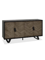 Bentley Designs Weathered Oak Peppercorn Emerson Wide Sideboard - Image 2 of 6