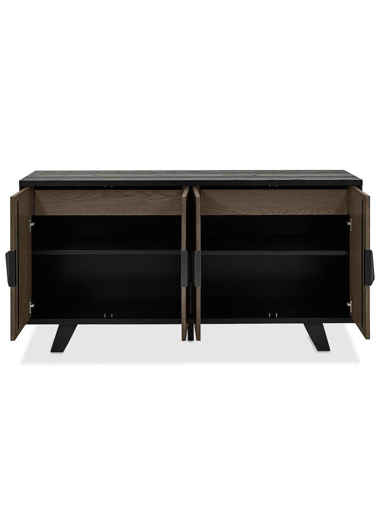 Bentley Designs Weathered Oak Peppercorn Emerson Wide Sideboard - Image 5 of 5
