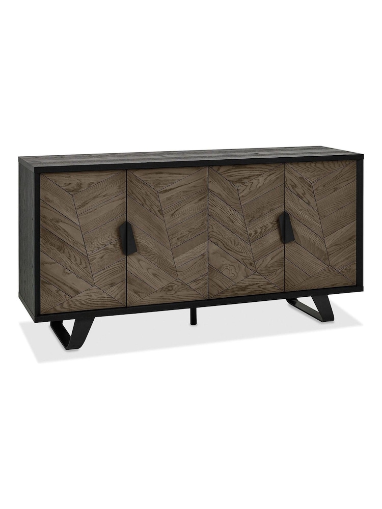 Bentley Designs Weathered Oak Peppercorn Emerson Wide Sideboard - Image 6 of 6