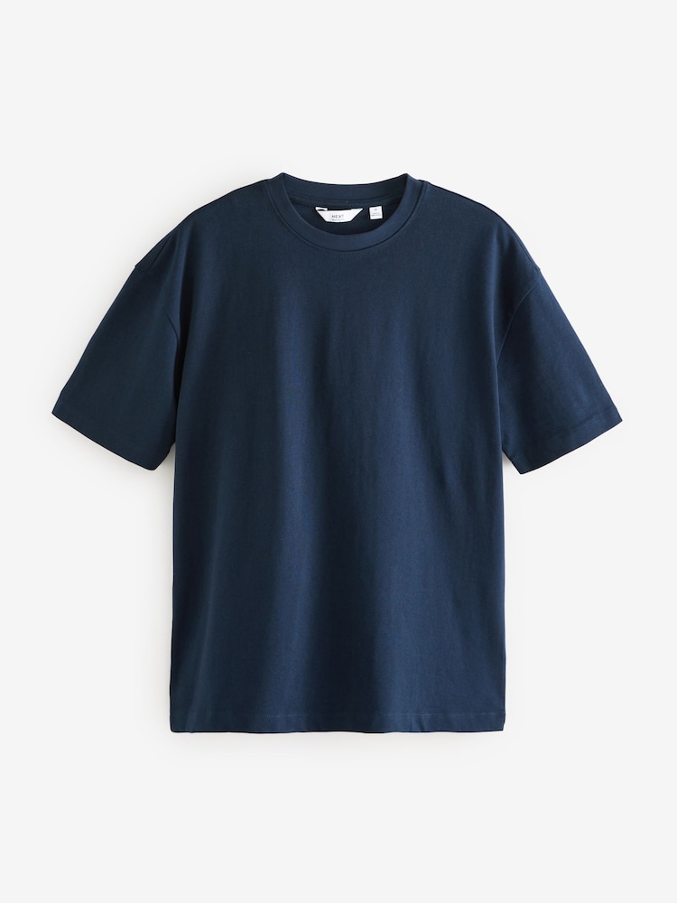 Bleu/bordeaux Rouge/Vert - Coupe ample - Lot de 3 t-shirts épais - Image 10 of 12