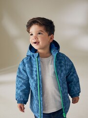 Blue Waterproof Warm Padded Coat (3mths-7yrs) - Image 1 of 10