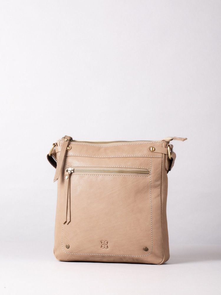 Lakeland Leather Cream Harstone Large Cross Body Bag - Image 1 of 3