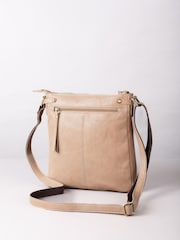 Lakeland Leather Cream Harstone Large Cross Body Bag - Image 2 of 3