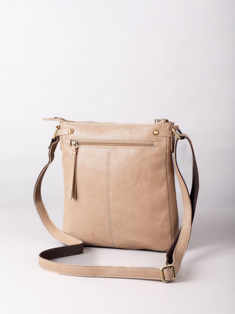 Lakeland Leather Cream Harstone Large Cross Body Bag - Image 2 of 3