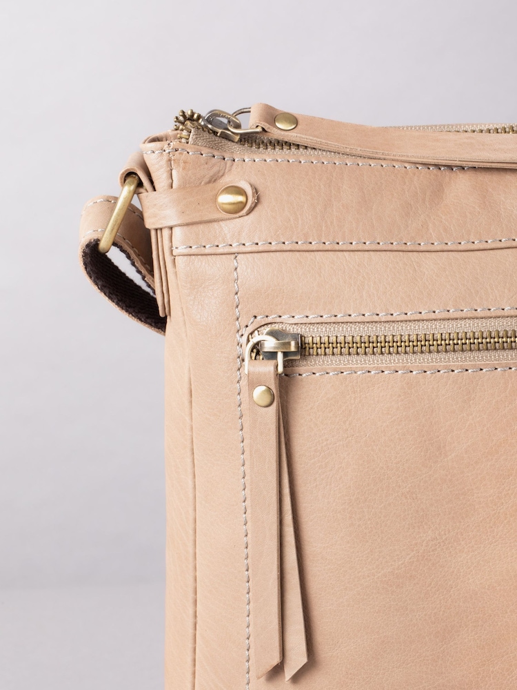 Lakeland Leather Cream Harstone Large Cross Body Bag - Image 3 of 3