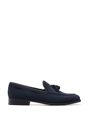 Clarks Blue Suede CraftArlo Trim Shoes - Image 1 of 8