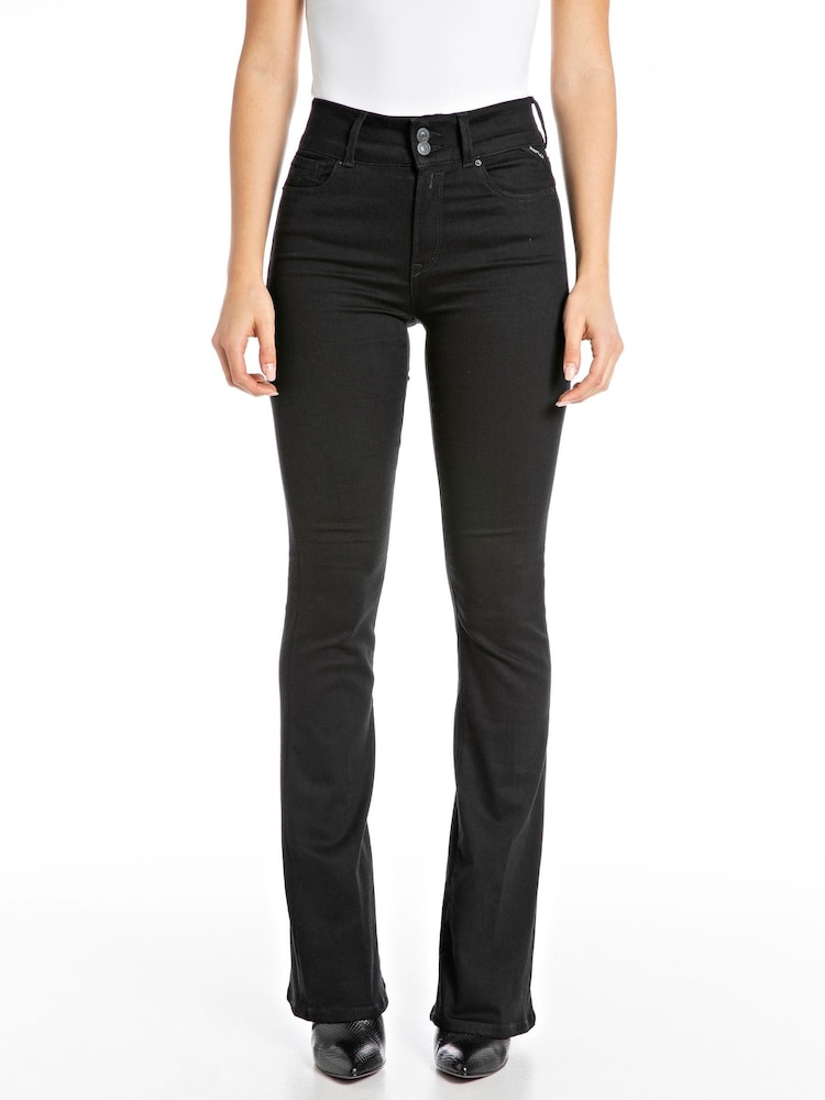 Replay Black New Luz Flare Jeans - Image 1 of 4