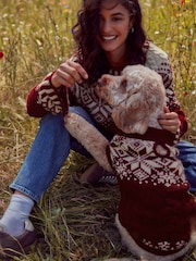 Red Fairisle Pattern Christmas Dog Jumper - Image 2 of 10