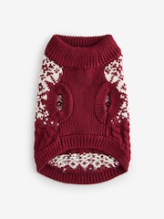 Red Fairisle Pattern Christmas Dog Jumper - Image 6 of 10