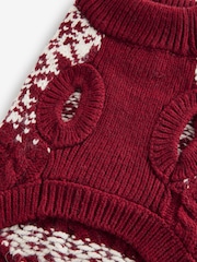Red Fairisle Pattern Christmas Dog Jumper - Image 8 of 10