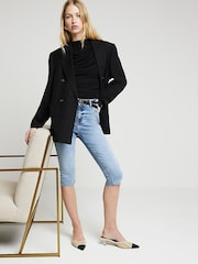 River Island Black Ruched High Neck Top - Image 2 of 6