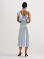 Ted Baker Blue Keomi Waterfall Ruffle Midi Slip Dress - Image 2 of 5