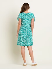 Brakeburn Green 100% Cotton Bamboo Leaves Dress - Image 2 of 4