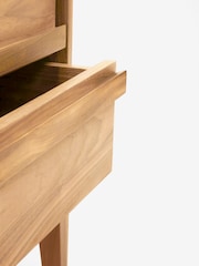 Jasper Conran London Oak 2 Drawer Belgrave Walnut 2 Drawer Bedside - Image 10 of 10