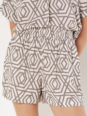 Apricot Grey Geo Print Shorts - Image 2 of 4