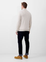 French Connection Natural Quarter Zip Funnel Neck Jumper - Image 2 of 3