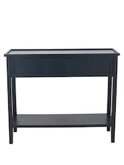 Pacific Satin Black Pine Wood 2 Drawer Console Table - Image 5 of 6