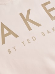 Baker by Ted Baker Cream Zip Neck 100% Cotton Sweat Dress - Image 12 of 14