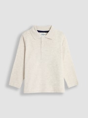 JoJo Maman Bébé Navy Ecru Stripe 2-Pack Polo Shirts - Image 4 of 7