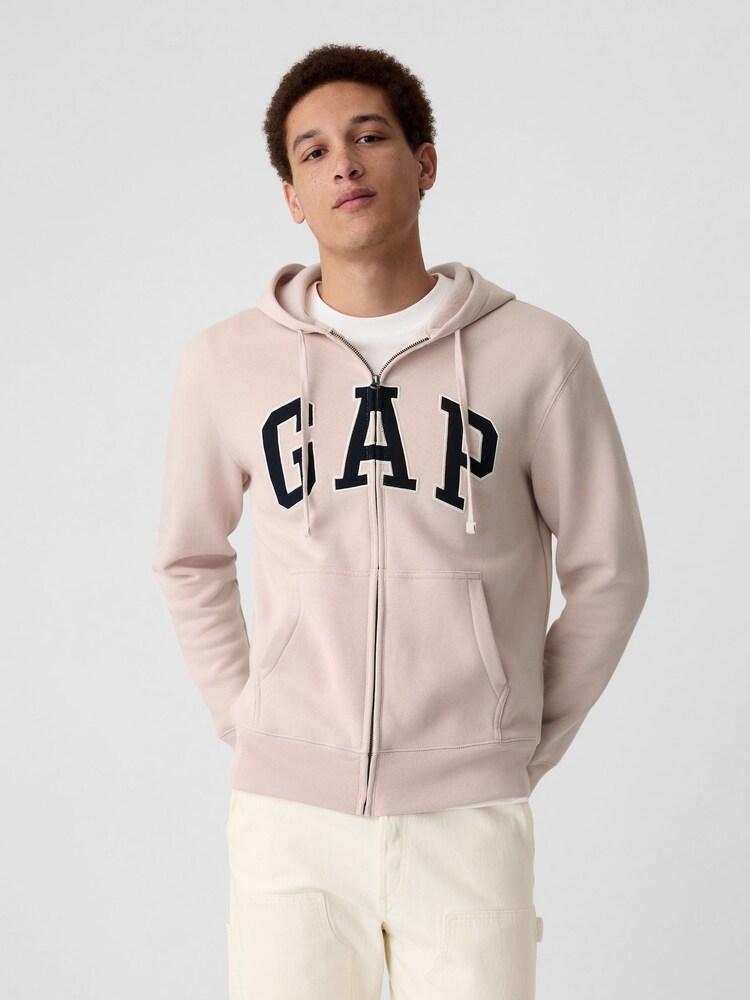 Gap Pink Logo Zip Through Hoodie - Image 1 of 4
