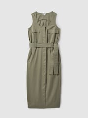 Reiss Sage Elin Utility Belted Midi Dress - Image 2 of 6