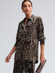 Leopard Velvet Touch Animal Print Party Shirt - Image 1 of 7