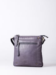 Lakeland Leather Blue Harstone Large Cross Body Bag - Image 2 of 6