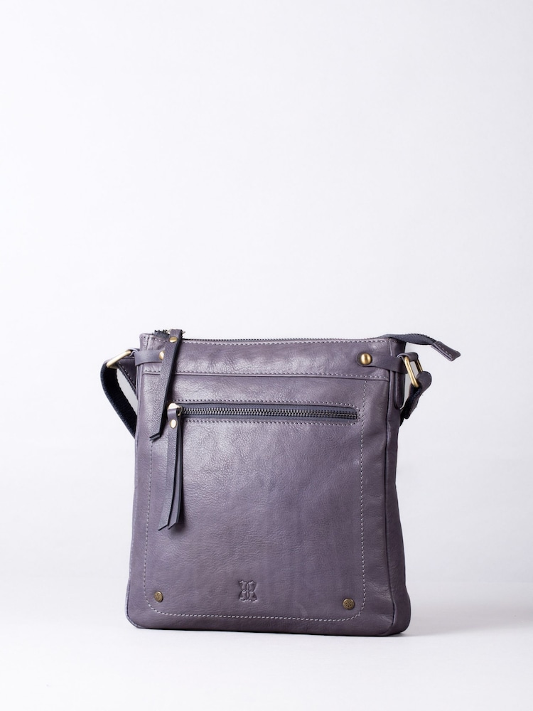 Lakeland Leather Blue Harstone Large Cross Body Bag - Image 2 of 6