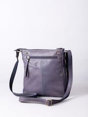 Lakeland Leather Blue Harstone Large Cross Body Bag - Image 3 of 6