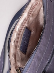 Lakeland Leather Blue Harstone Large Cross Body Bag - Image 5 of 6