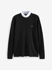Black/Navy Oxford Mock 100% Cotton Shirt Jumper 2 Pack - Image 3 of 6