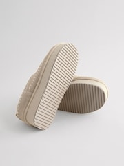 بني منك - حذاء جلد سهل اللبس مبطن بفرو صناعي مريح ودافئ من ®Forever Comfort - صورة 4 من 6