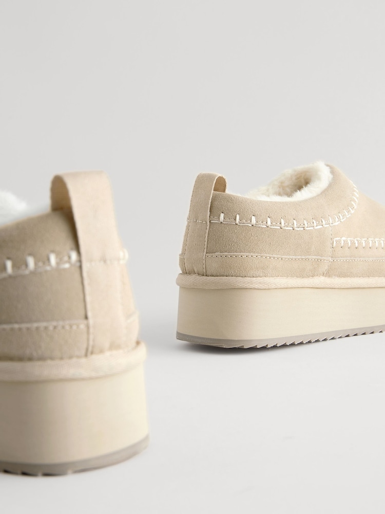 Nerc rjava - Forever Comfort® Leather Cosy (sintetična tkanina) borg Lined Slip-On čevlji - Slika 6 iz 6 Nerc rjava - Forever Comfort® Leather Cosy (sintetična tkanina) borg Lined Slip-On čevlji - Slika 6 iz 6