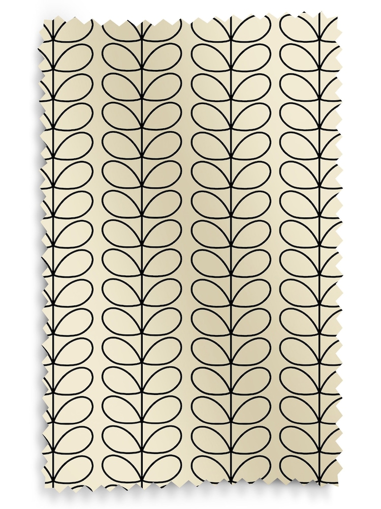Orla Kiely Black Linear Stem Made to Measure Roller Blinds - Image 6 of 6