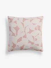 Jasper Conran London Floral Leaf Pink Floral Leaf 100% Cotton Cushion - Image 2 of 3