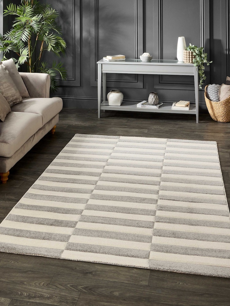 Laurence Llewelyn-Bowen Grey/White Dolce Vita Woven Rug - Image 1 of 6 Laurence Llewelyn-Bowen Grey/White Dolce Vita Woven Rug - Image 1 of 6