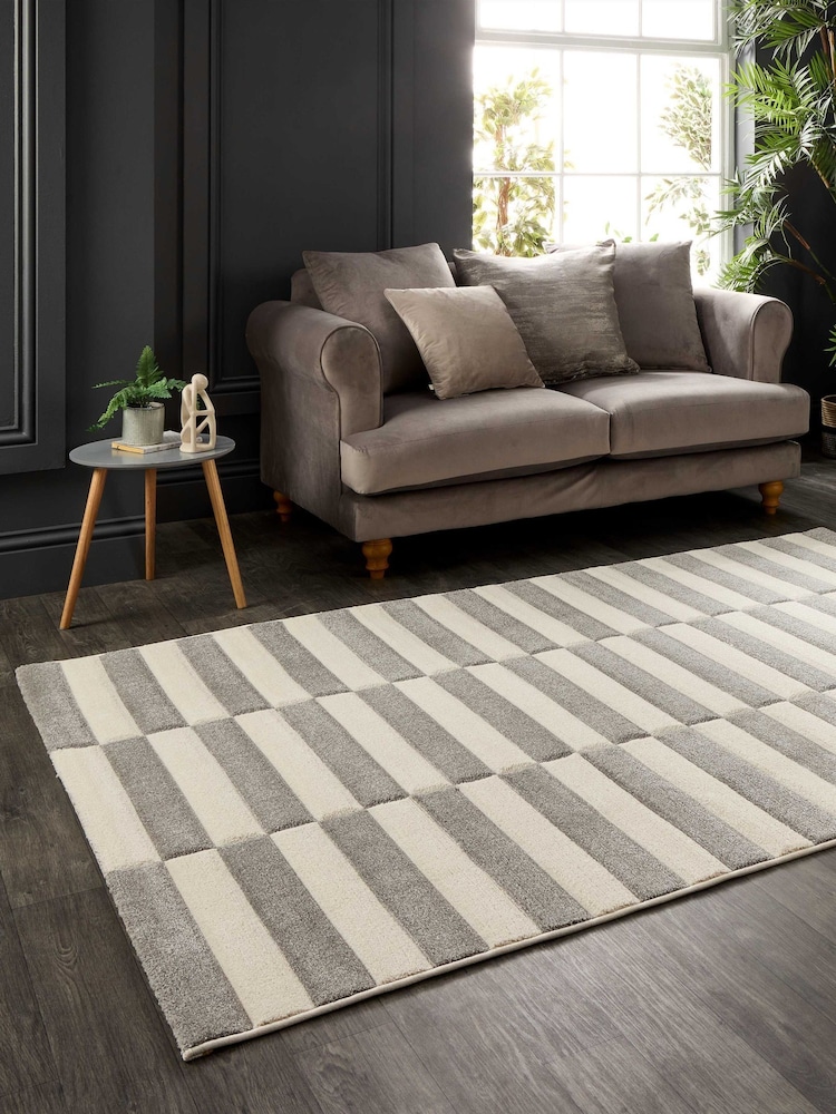 Laurence Llewelyn-Bowen Grey/White Dolce Vita Woven Rug - Image 2 of 6 Laurence Llewelyn-Bowen Grey/White Dolce Vita Woven Rug - Image 2 of 6