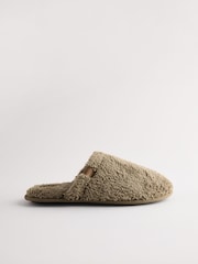 Green Fleece Mule Slippers - Image 2 of 5