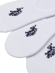 أبيض - من U.S. Polo Assn. حزمة من 5 جوارب رياضية غير ظاهرة - صورة 3 من 3