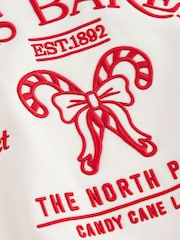 Ecru/ Red Christmas Sweatshirt (3-16yrs) - Image 8 of 8