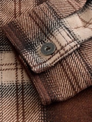 Brown Check Borg Lined Shacket - Image 11 of 12