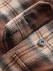 Brown Check Borg Lined Shacket - Image 12 of 12