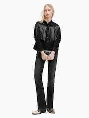 AllSaints Black Cleo Western Jacket - Image 3 of 7