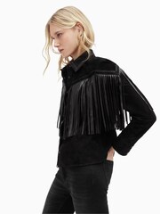 AllSaints Black Cleo Western Jacket - Image 4 of 7